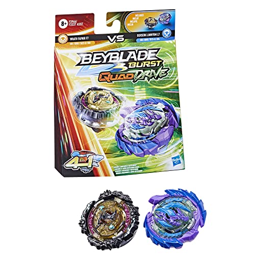 BEYBLADE Hasbro Hasbro Burst QuadDrive Wrath Fafnir F7 und Berserk Linwyrm L7 Kreisel Doppelpack – 2 Battling Game Top Spielzeug für Kinder ab 8 Jahren von BEYBLADE