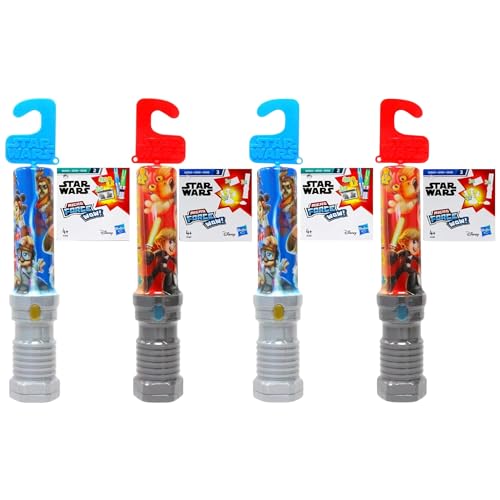 Blindbeutel/Kapsel-Sets für Jungen, perfekt für Gastgeschenke – (2 x S2 & 2 x S3 Star Wars Micro Force Force Wow Sabres) von Hasbro