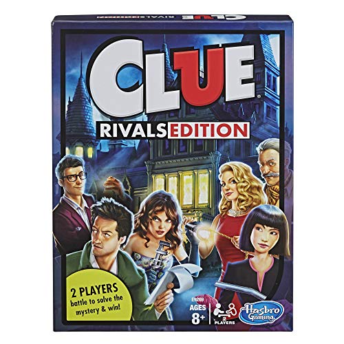 Brettspiel Cluedo - Edition für Rivalien, Eins-zu-Eins-Spiel für 2 Spieler, schneller Spielverlauf, für Kinder ab 8 Jahren, klassisches Detektivspiel: Entdecken Sie, wer das Verbrechen begangen hat Brettspiel Cluedo - Edition für Rivalien, Eins-zu-Eins-Spiel für 2 Spieler, schneller Spielverlauf, für Kinder ab 8 Jahren, klassisches Detektivspiel: Entdecken Sie, wer das Verbrechen begangen hat von Hasbro