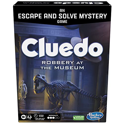Cluedo Brettspiel Robbery at The Museum, Cluedo Escape Room Spiel, kooperatives Familienspiel von Hasbro Gaming