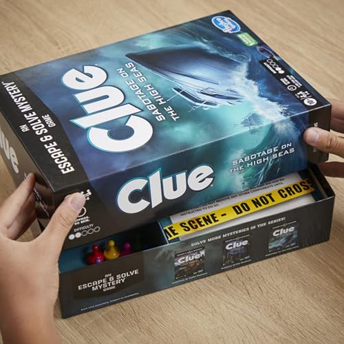 Hasbro Gaming Cluedo Brettspiel Sabotage auf hoher See, Cluedo Krimi- und Rätselspiel, kooperatives Familienspiel, Escape Room Spiel von Hasbro Gaming