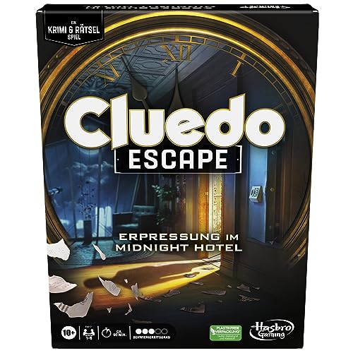 Hasbro Gaming Cluedo Escape Erpressung im Midnight Hotel, einmalig lösbares Escape-Room-Spiel für 1 − 6 Spieler, kooperatives Spiel von Hasbro Gaming