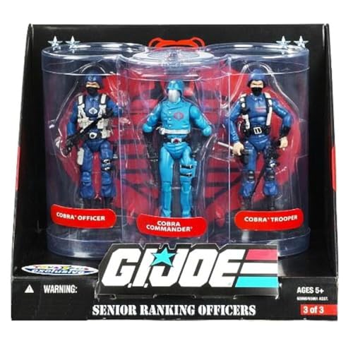 GI Joe - Celebrate 25th Anniversary - Collector Edition - ToysRus Exclusive - SENIOR RANKING OFFICERS 3 Pack - Cobra Officer & Cobra Commander & Cobra Trooper - Set 3 of 3 von Hasbro