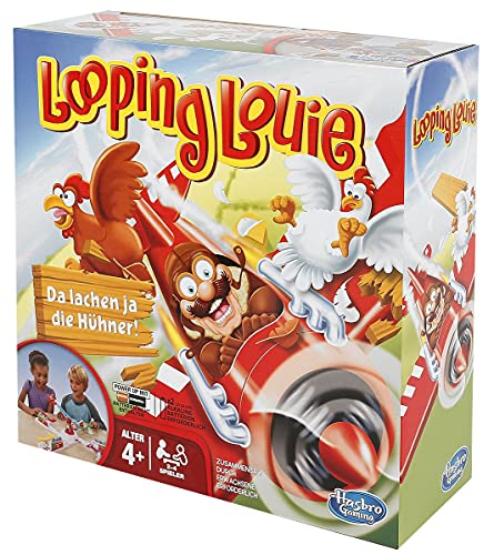 Hasbro 15692398 Looping Louie Kinderspiel, lustiges 3D Partyspiel für Kindergeburtstage, unterhaltsames Gesellschafts- & Familienspiel, für Kinder & Erwachsene, 2-4 Spieler, ab 4 Jahren von Hasbro