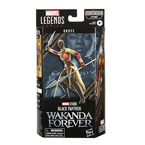 Marvel Hasbro Legends Series Black Panther Wakanda Forever, 15 cm große Okoye Figur, 2 Accessoires, 1 Build-A-Figure Element Marvel Hasbro Legends Series Black Panther Wakanda Forever, 15 cm große Okoye Figur, 2 Accessoires, 1 Build-A-Figure Element von Marvel