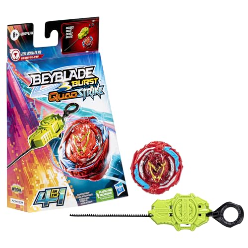 Beyblade Burst QuadStrike Zeal Achilles A8 Starter Pack, Battle Kreisel mit Starter, Spielzeugset für Kinder von Hasbro