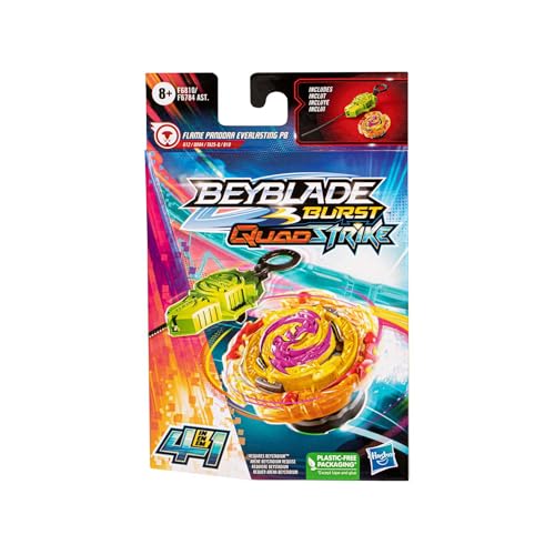 Hasbro Beyblade Burst QuadStrike Flame Pandora Everlasting P8 Kreisel Starter Pack, Battle Kreisel Spielzeugset mit Starter, Mittel von Hasbro