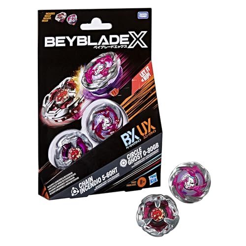 Hasbro Beyblade X Circle Ghost 0-80GB & Chain Incendio 5-60HT Dual Pack Set von Hasbro