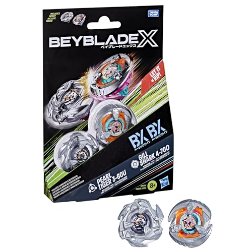 Hasbro Beyblade X Gill Shark 4-70O & Pearl Tiger 3-60U Dual Pack Set Hasbro Beyblade X Gill Shark 4-70O & Pearl Tiger 3-60U Dual Pack Set von Hasbro