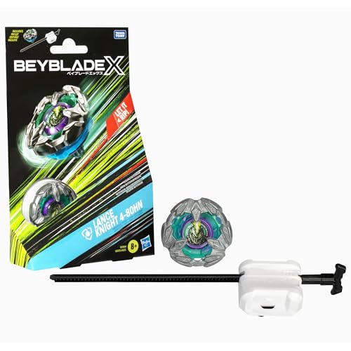 Beyblade X Lance Knight 4-80HN Starter Pack Kreisel und Starter, Abwehr-Typ mit X-Celerator, mit 2 Klicks zusammenbauen und in der Arena kämpfen, für Kinder ab 8 Jahren von Hasbro Beyblade