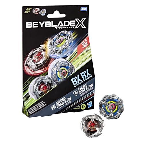 Hasbro Beyblade X Tackle Goat 2-70N & Sword Dran 3-60F Dual Pack Set von Hasbro