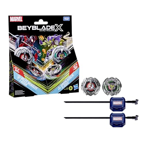 Hasbro Beyblade X und Marvel Collab Miles Morales 1-60GN vs. Green Goblin 9-80HT von Hasbro