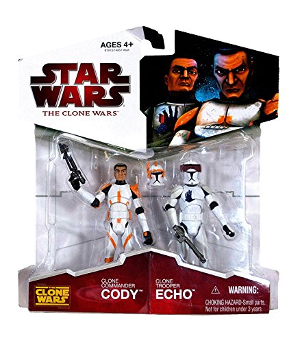 Hasbro Clone Commander Cody & Clone Trooper Echo - Star Wars The Clone Wars 2009 von Hasbro