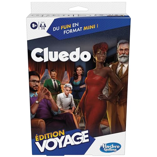 Hasbro Gaming Cluedo Reiseausgabe, tragbares Spiel für 3 bis 6 Spieler, Reisespiel, Spiel für Kinder von Hasbro Gaming