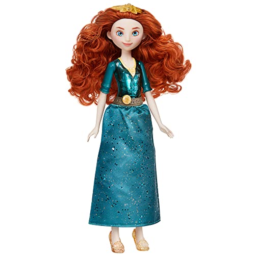 Disney Prinzessin Schimmerglanz Merida Puppe, Modepuppe mit Rock und Accessoires, Spielzeug für Kinder ab 3 Jahren von Disney Princess