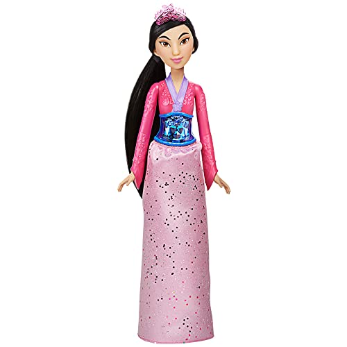 Disney Prinzessin Schimmerglanz Mulan Puppe, Modepuppe mit Rock und Accessoires, Spielzeug für Kinder ab 3 Jahren von Disney Princess