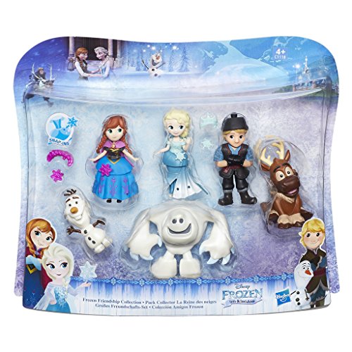 Hasbro Die Eiskönigin Little Kingdom großes Freundschafts-Set mit sechs beliebtesten Charakteren: Anna, ELSA, Kristoff, Olaf, Sven und Marshmallow, ca 8 cm. große Figuren von Hasbro Disney Die Eiskönigin