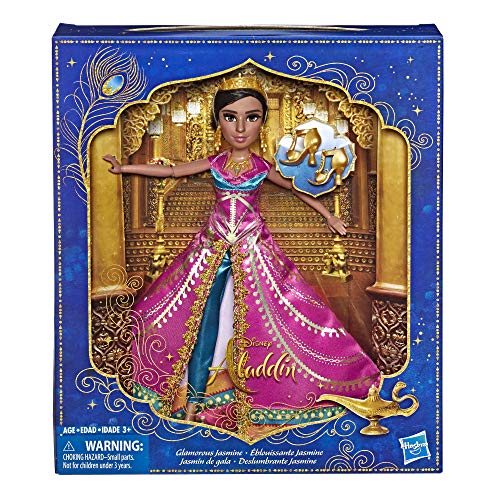 Disney Aladdin Zauberhafte Jasmin Deluxe Modepuppe mit Kleid, Schuhen und Accessoires, inspiriert von Disneys Realverfilmung, Spielzeug für Kinder und Sammler von Disney Princess