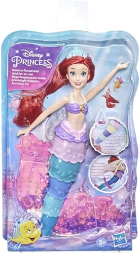 Hasbro Disney Prinzessinnen Prinzessin Regenbogenzauber Arielle, Puppe mit Farbwechsel, Wasserspielzeug zu Disneys Arielle, die Meerjungfrau, ab 3 Jahren von Disney Princess