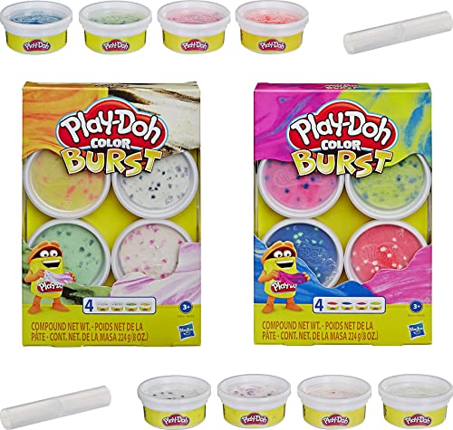 Hasbro E6966 Play-Doh Colour Burst 4er-Pack von Hasbro