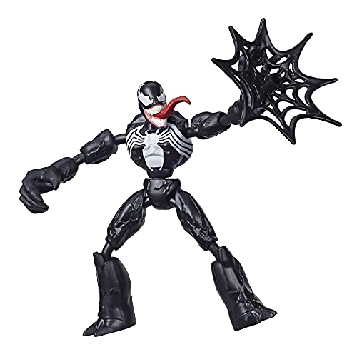 Hasbro E7689 Marvel SpiderMan Biegbare und Bewegliche Venom ActionFigur, 15 cm große Bewegliche Figur, enthält NetzAccessoire, für Kinder ab 6 Jahren von Marvel