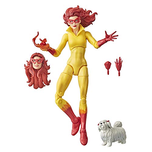 Hasbro Marvel Legends Series Avengers 15 cm große Marvel‘s Firestar mit Hund Action-Figur und 6 Accessoires für Kids ab 4 Jahren, F02125L0 von Marvel