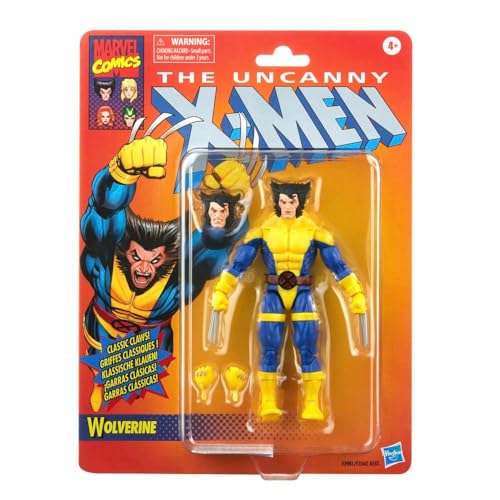 Hasbro F3981 Marvel Legends Series X-Men Classic Wolverine 15,2 cm Actionfigur Spielzeug, 3 Zubehörteile, Mehrfarbig von Marvel