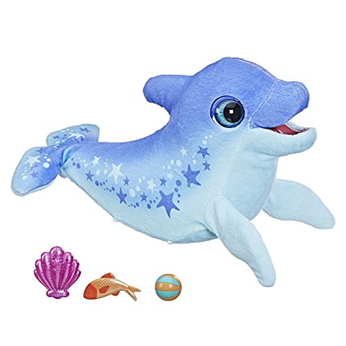 FurReal Hasbro Dimples, Mein lustiger Delfin, 80+ Geräusche und Reaktionen, interaktives Spielzeug, elektronisches Tierchen für Kinder ab 4 Jahren von FurReal