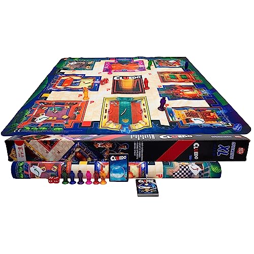 Hasbro Cluedo Junior Spiel - Flexible und ultraleichte XL Spielmatte Deutsche Version Ein Verbrechen geschah in der Villa - Familien- und Kinderspielbrett SpielJ- Waschbar und nassfest | 61 x 61 cm. von Hasbro