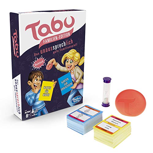 Hasbro Tabu Familien Edition, mit Karten für Kinder und Erwachsene, Familienspiel von Hasbro