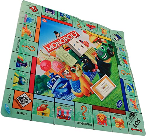 Hasbro Gaming Monopoly Junior XL Spielmatte 61x61cm Deutsche Version Kinderspiel Brettspiel von Hasbro