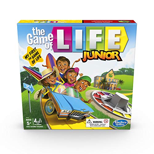 Hasbro Gaming The Game of Life Junior Brettspiel für Kinder ab 5 Jahren, Spiel für 2 bis 4 Spieler (englische Ausgabe) von Hasbro
