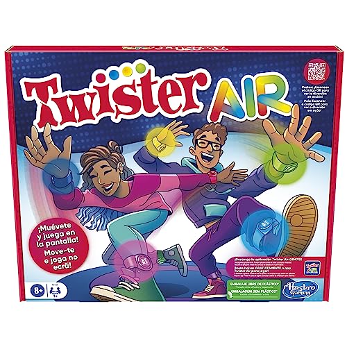 Hasbro Gaming Twister Air-Spiel, Twister Air-Spiel mit RA-App, verbindet Sich mit intelligenten Geräten, aktive Partyspiele, Alter: ab 8 Jahren von Hasbro Gaming