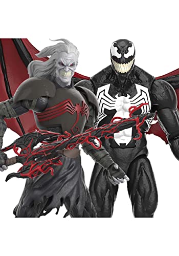 Hasbro Marvel Legends Series Spider-Man 60th Anniversary Marvel's Knull und Venom 2er-Pack King in Black, 15 cm große Action-Figuren, 5 Accessoires von Marvel