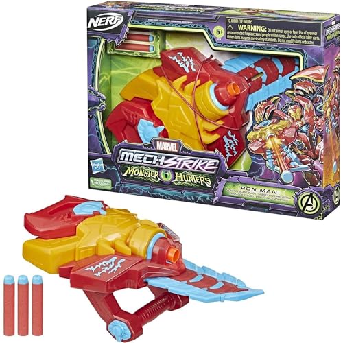 Hasbro Marvel Avengers Mech Strike Monster Hunters Iron Man Monsterschwert-Blaster, Rollenspielzeug, Spielzeug für Kinder ab 5, Multi (F4378) von Marvel