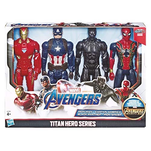 Marvel Avengers: Endgame Titan Hero Serie 4er-Pack, 30 cm große Figuren, Captain America und mehr, ab 4 Jahren von Marvel