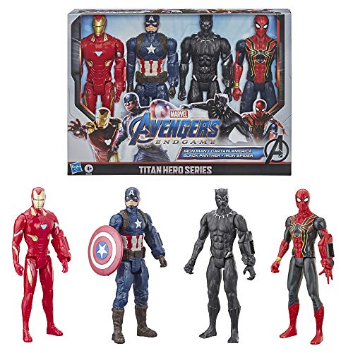 Marvel Avengers: Endgame Titan Hero Serie 4er-Pack, 30 cm große Figuren, Captain America und mehr, ab 4 Jahren von Marvel