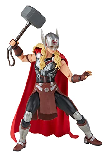 Hasbro Marvel Legends Thor: Love and Thunder 15 cm große Mighty Thor Action-Figur, 4 Accessoires, 1 Build-A-Figure Element, Multi, F1060 von Marvel