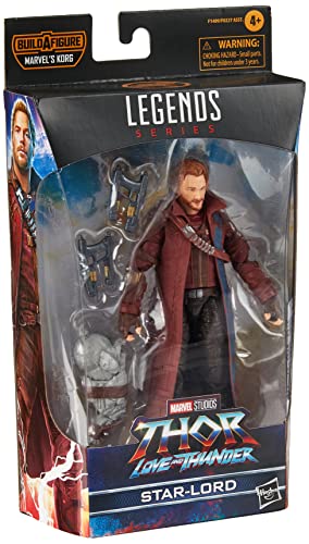 Hasbro Marvel Legends Thor: Love and Thunder 15 cm große Star-Lord Action-Figur, 2 Accessoires, 1 Build-A-Figure Element, Multi (F1409) von Marvel