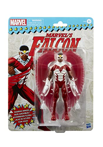 Marvel Legends Series Marvel’s Falcon, Retroverpackung, 15 cm große Action-Figur, 2 Accessoires von Marvel