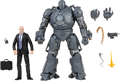 Hasbro Marvel Legends Series 15 cm große Obadiah Stane und Iron Monger Figuren 2er-Pack, Infinity Saga, Premium-Design und 8 Accessoires, F0218, Multi von Marvel