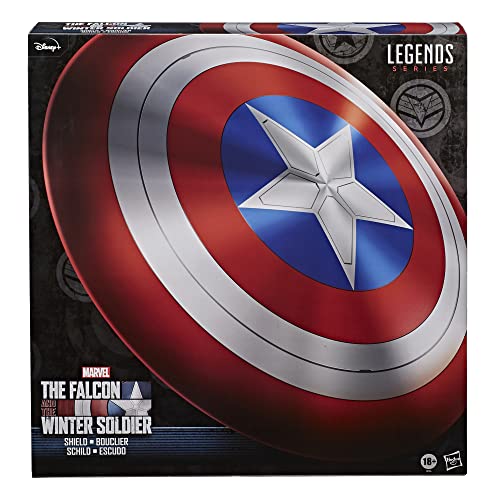 Marvel Hasbro Legends Series Avengers Falcon and Winter Soldier Captain America Premium Rollenspiel-Schild für Erwachsene und Fans von Marvel