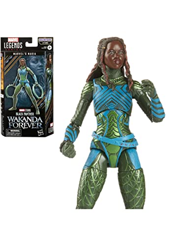 Hasbro Marvel Legends Series Black Panther Wakanda Forever, 15 cm große Marvel's Nakia Figur, 5 Accessoires, 1 Build-A-Figure Element, Multi, F3676 von Marvel