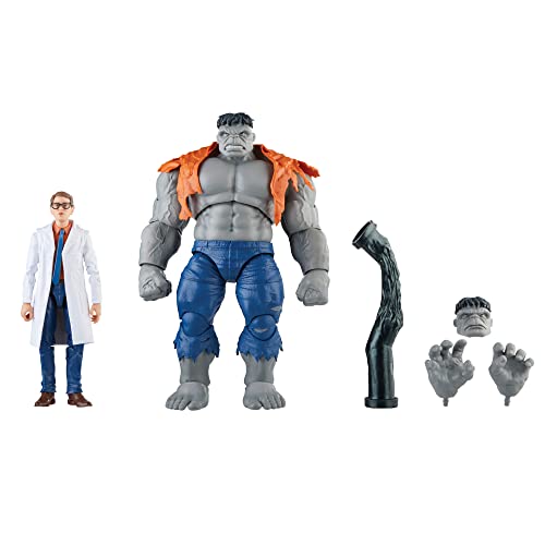 Marvel Hasbro Legends Series Gray Hulk und Dr. Bruce Banner Avengers 60th Anniversary Action-Figuren zum Sammeln (15 cm) von Marvel