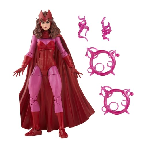 Hasbro Marvel Legends Series Scarlet Witch, Retroverpackung, 15 cm große Action-Figur, 4 Accessoires, F5884, Multi von Marvel
