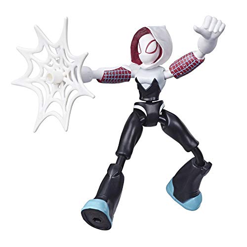 Hasbro Marvel Spider-Man biegbare und bewegliche Ghost-Spider Figur, 15 cm große bewegliche Figur, enthält Netz-Accessoire, für Kids ab 6 Jahren von SPIDER-MAN