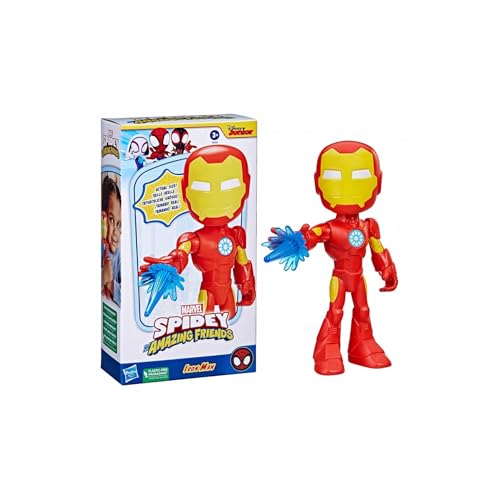 Marvel Spidey and His Amazing Friends supergroße Iron Man Action-Figur, Superhelden-Spielzeug für Kinder ab 3 Jahren, F6164, Multi von Hasbro