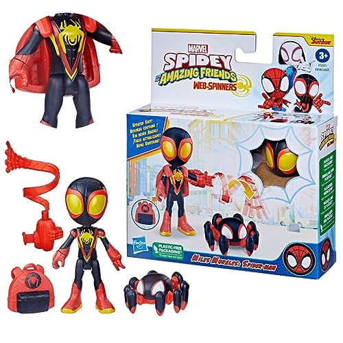 Hasbro Marvel Spidey und Seine Freunde Außergewöhnlicher Web-Spinner Miles Morales Spider-Man-Figur, Leinwand-Zubehör Hasbro Marvel Spidey und Seine Freunde Außergewöhnlicher Web-Spinner Miles Morales Spider-Man-Figur, Leinwand-Zubehör von Hasbro