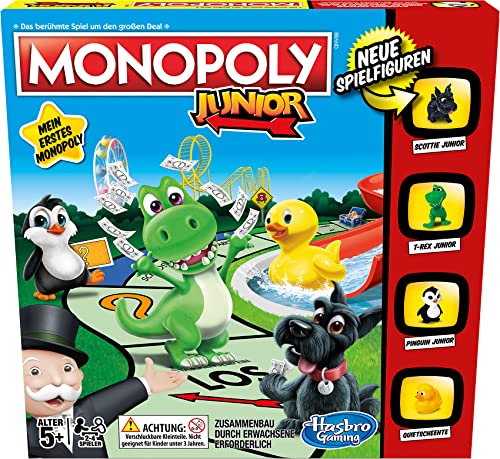 Monopoly Junior, für Kinder ab 5 Jahren, mit fröhlichen Charakteren, einfach verständlch und dennoch spannend, für Kinder und Erwachsene von Monopoly