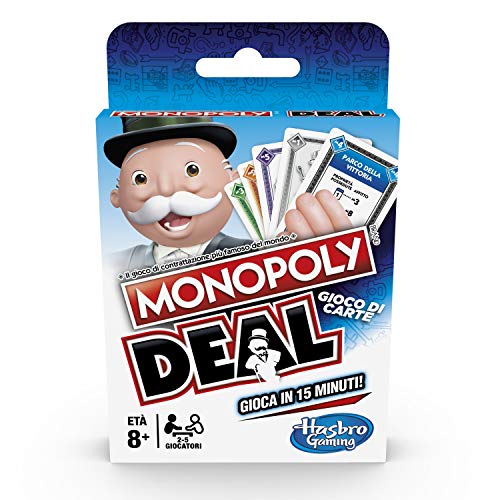 Hasbro Monopoly Deal E3113 Kartenspiel, italienische Version von Monopoly